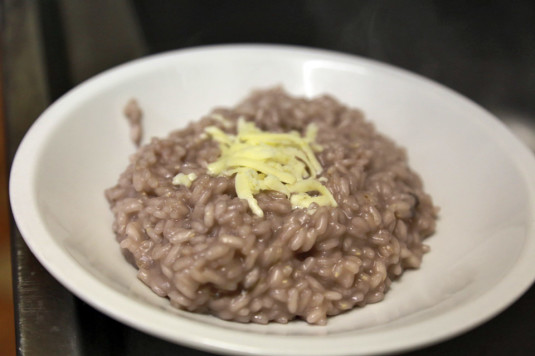 risotto al radicchio e taleggio